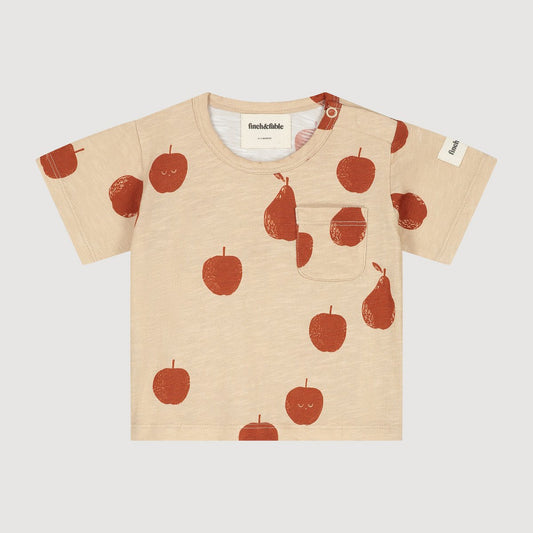 finch & fable | T-shirt van biologisch katoen - apple & pear