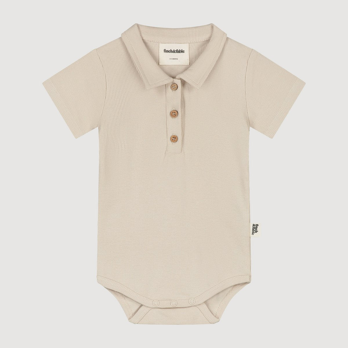 finch & fable | ribjersey romper van biologisch katoen - taro