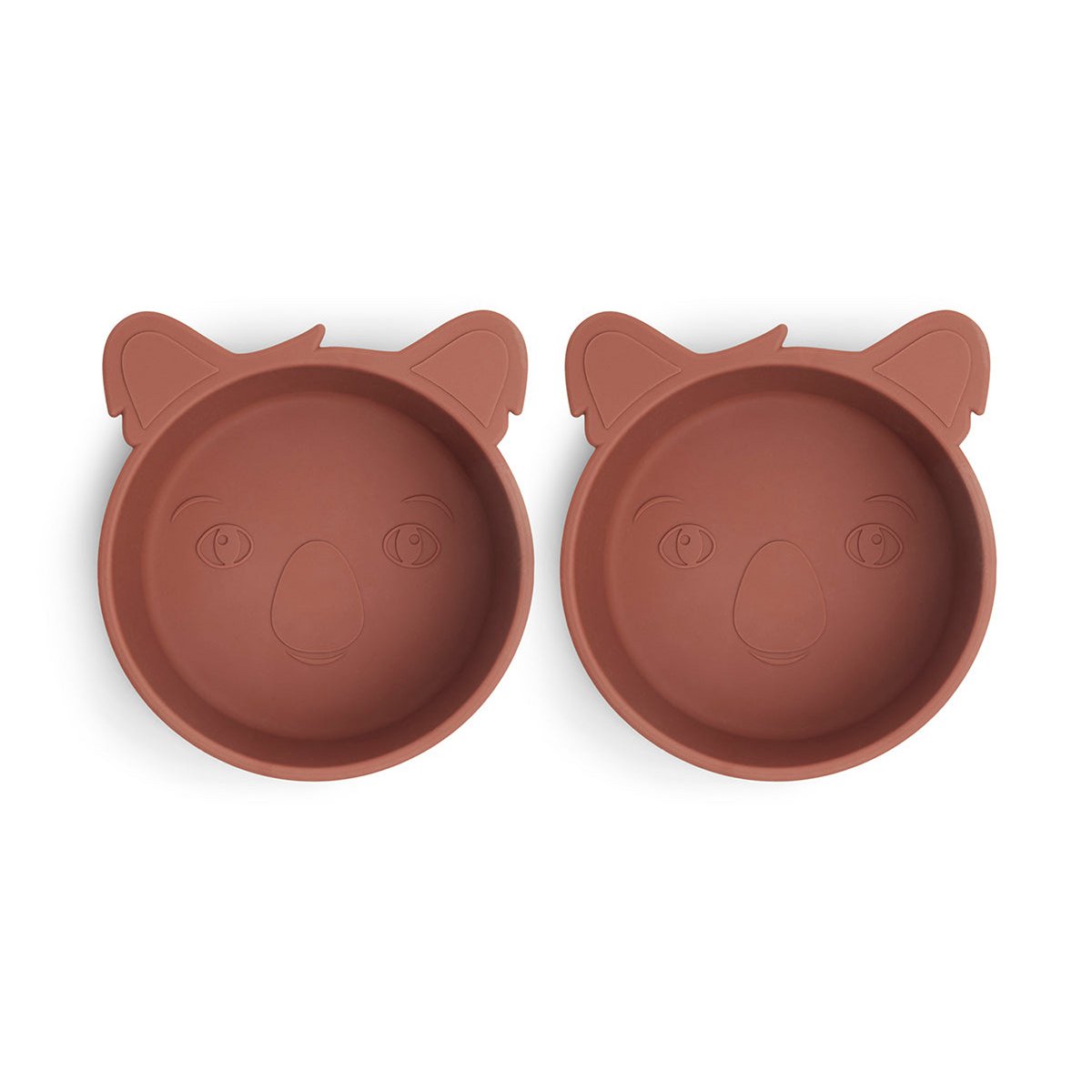 alex | koala siliconen diep bord 2-pack - mahonie