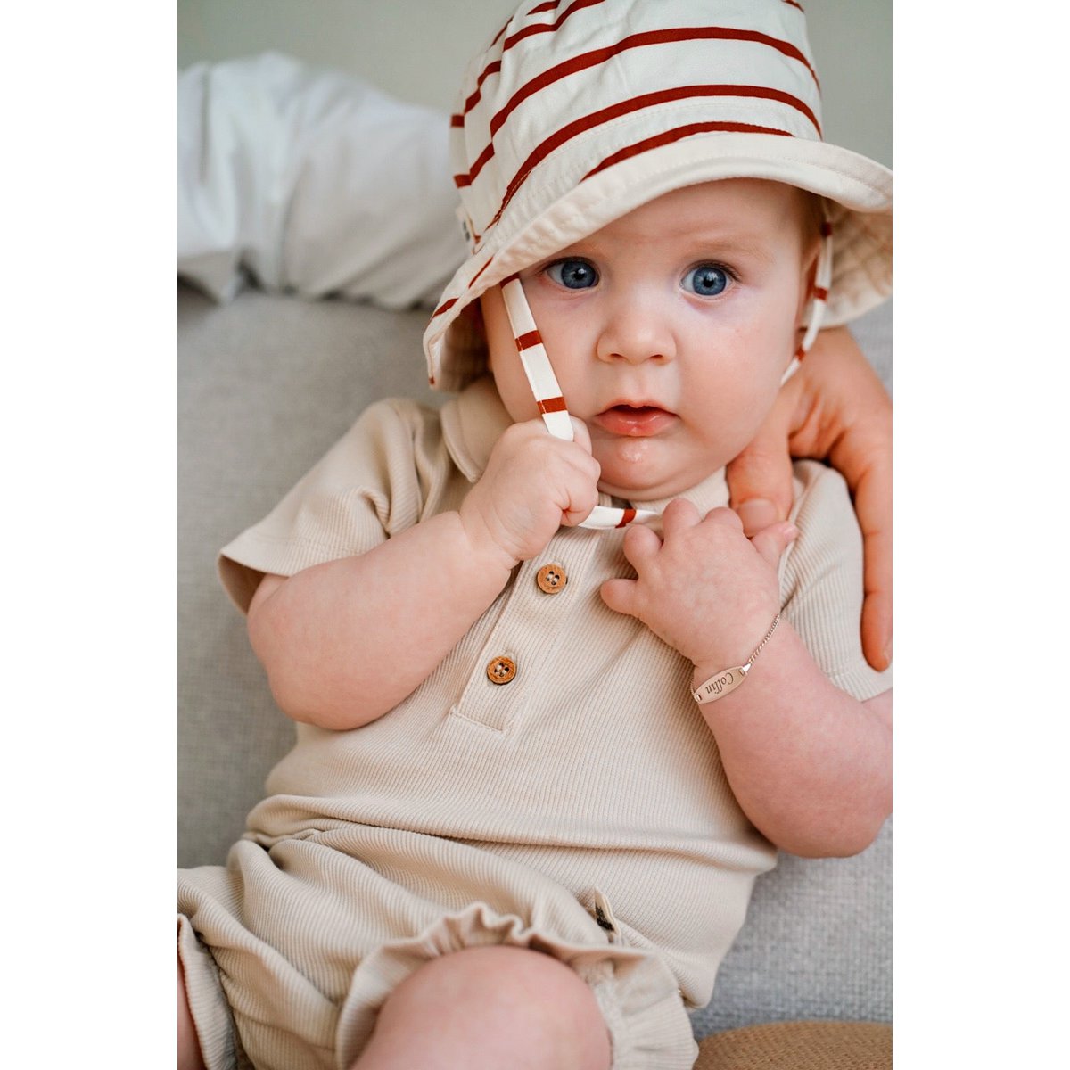 finch & fable | ribjersey romper van biologisch katoen - taro