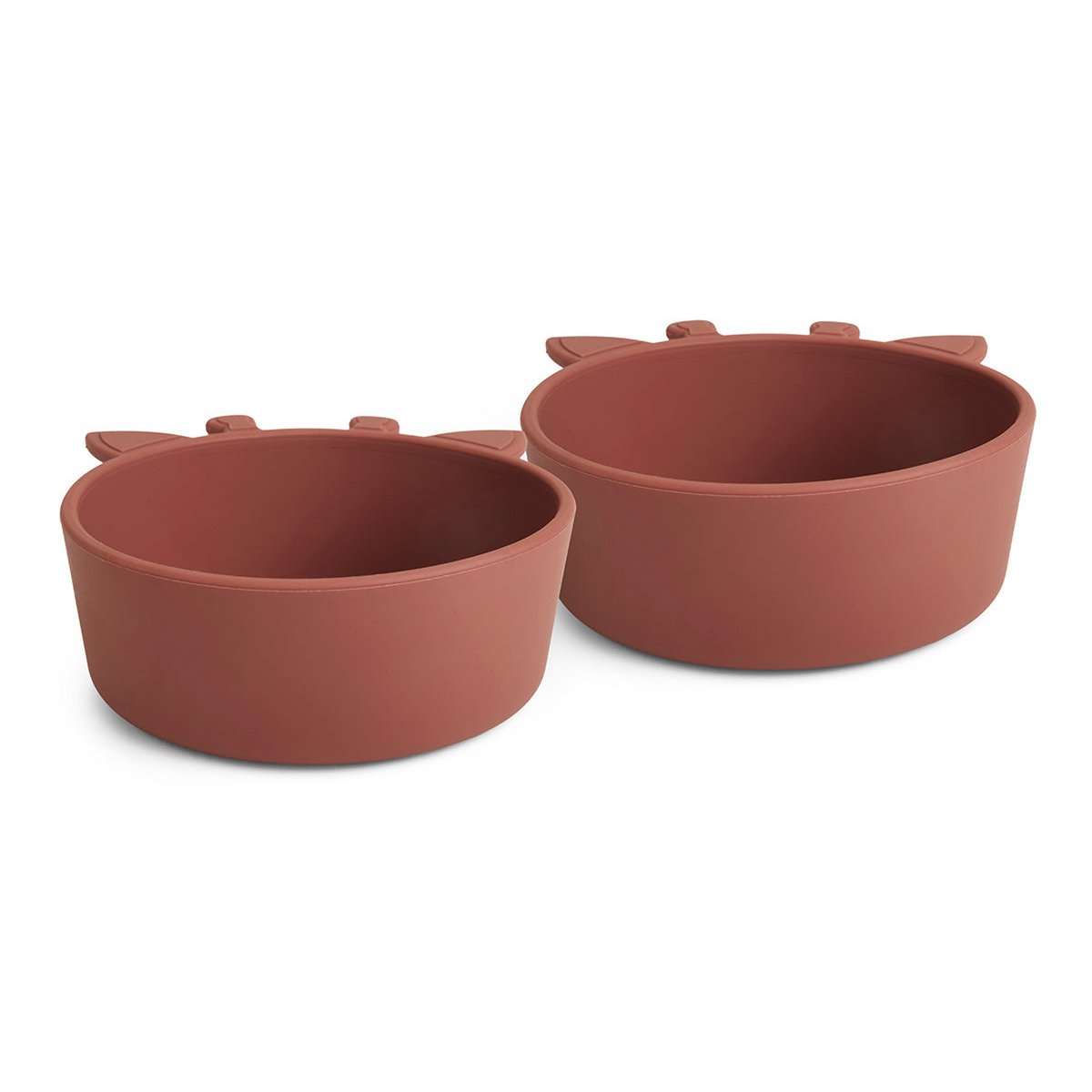 alex | giraf siliconen diep bord 2-pack - mahonie