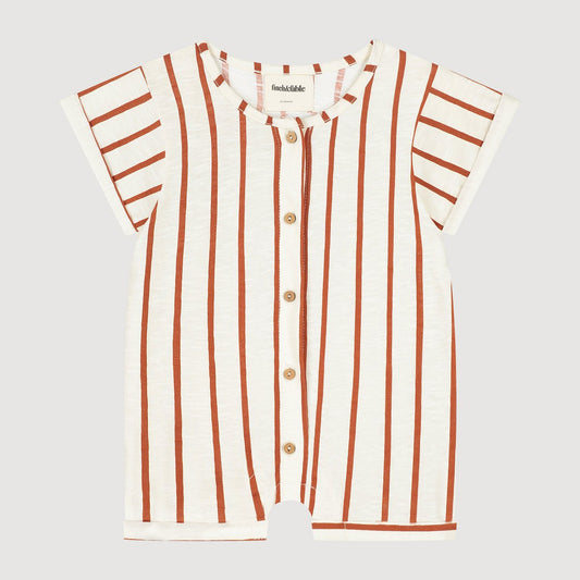 finch & fable | kruippakje van biologisch katoen - maple stripe