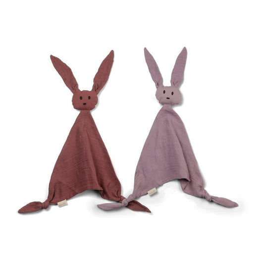 ado | knuffeldoekjes 2-pack - woodrow / mahogany