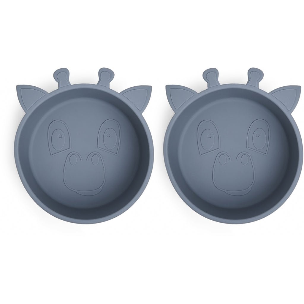 alex | giraf siliconen diep bord 2-pack - beringzee