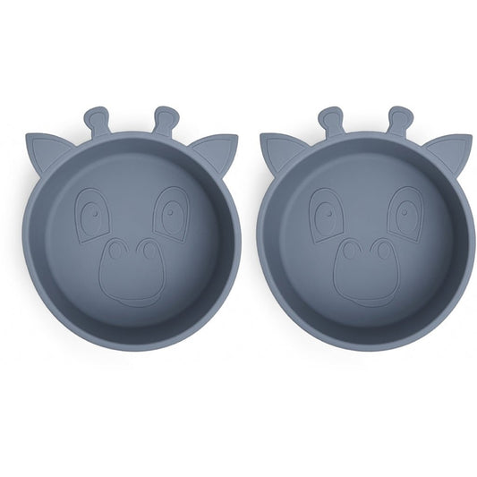 alex | giraf siliconen diep bord 2-pack - beringzee