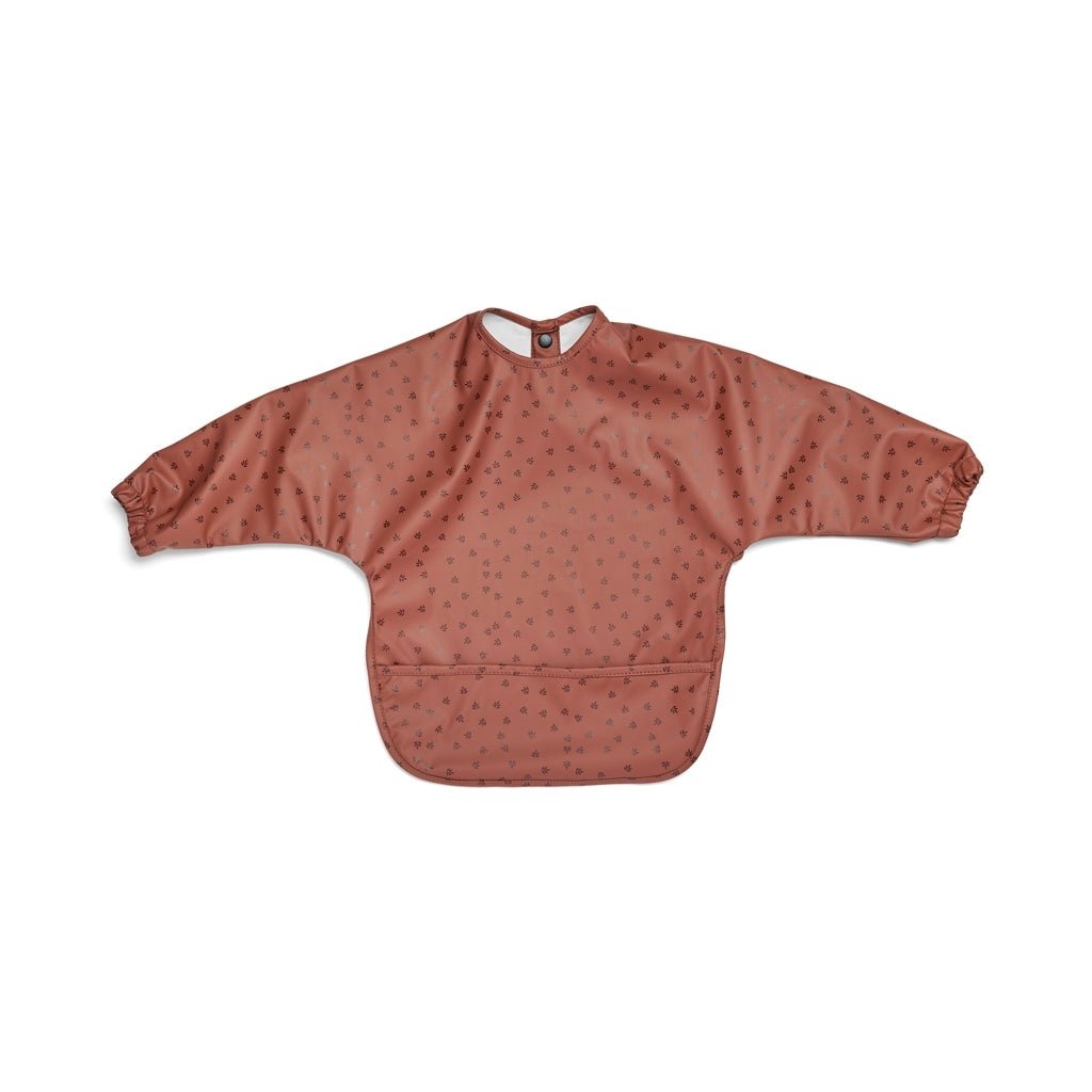 luna | slabbetje met lange mouwen - mahogany leaf